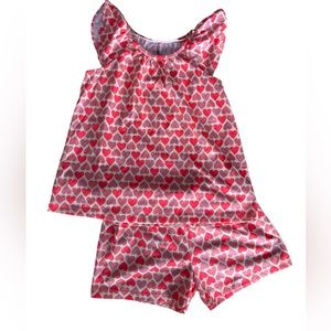 J crew size 8 summer heart pajamas EUC